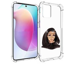 Чехол MyPads девушка-в-золотой-маске для Motorola Edge 30 Neo
