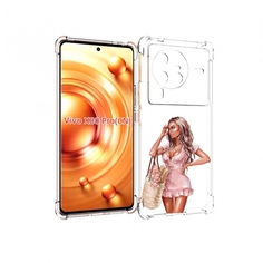 Чехол MyPads Девушка-в-мини-платье женский для Vivo X80 PRO