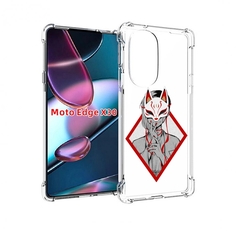 Чехол MyPads девушка в маске япония для Motorola Moto Edge X30