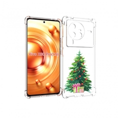 Чехол MyPads Елка новогодняя с подарками акварель для Vivo X80 PRO