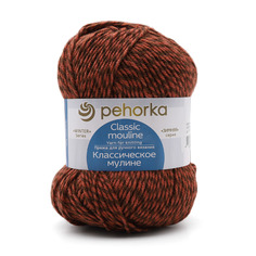 Пряжа Пехорка Классическое мулине, 100г, 200м (1255 терракот, коричневый), 5 мотков