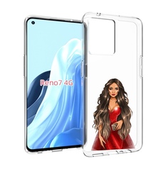 Чехол MyPads девушка-в-вечернем-платье женский для OPPO RENO 7 4G