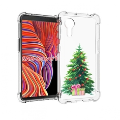 Чехол MyPads Елка новогодняя с подарками акварель для Samsung Galaxy Xcover 5