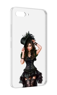 Чехол MyPads стройная-девушка-в-черном-платье для ITEL A25 / ITEL A25 Pro / ITEL A35