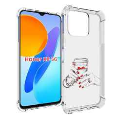 Чехол MyPads Любовный-стакан для Honor X8 5G