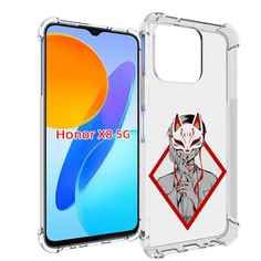Чехол MyPads девушка в маске япония для Honor X8 5G