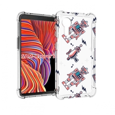 Чехол MyPads мини-роботы для Samsung Galaxy Xcover 5