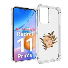 Чехол MyPads лицо-с-патчами для Xiaomi Redmi 11 Prime 4G