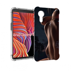 Чехол MyPads белые-татуировки-на-теле для Samsung Galaxy Xcover 5