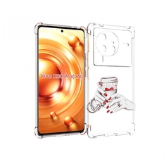 Чехол MyPads Любовный-стакан для Vivo X80 Pro