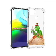 Чехол MyPads Гринч-в-платье для Motorola Moto G9 Power