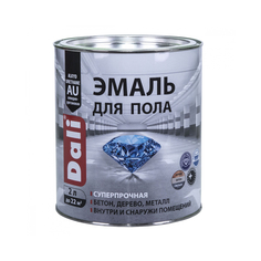 Эмаль для пола Dali, алкидно-уретановая, глянцевая, база C, бесцветная, 2 л