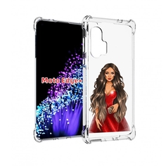 Чехол MyPads девушка-в-вечернем-платье женский для Motorola Edge+ Plus