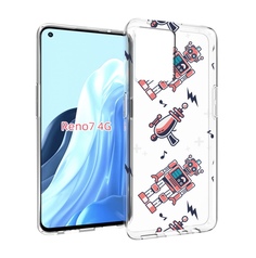 Чехол MyPads мини-роботы для OPPO RENO 7 4G
