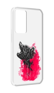 Чехол MyPads медведь в дымке для OPPO Reno 8 Lite