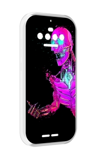 Чехол MyPads скелет-робот-фиолетовый для Oukitel F150 R2022