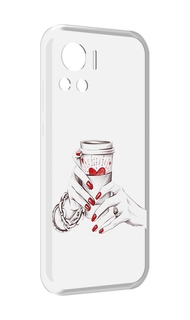 Чехол MyPads Любовный-стакан для Motorola Edge 30 Ultra