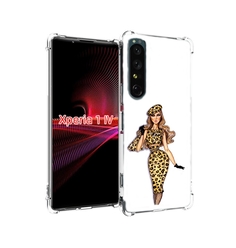 Чехол накладка MyPads леопардовое платье женский для Sony Xperia 1 IV