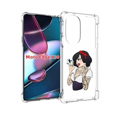 Чехол MyPads принцесса-тату женский для Motorola Moto Edge X30