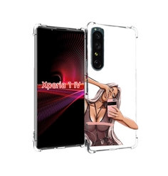 Чехол накладка MyPads девушка-в-прозрачной-одежде для Sony Xperia 1 IV