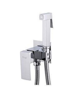 Встраиваемый однорычажный смеситель с гигиеническим душем Frap F7506 хром, латунь