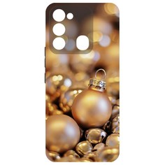 Чехол-накладка Krutoff Софт Кейс Золотые игрушки для Tecno Spark Go 2022 черный