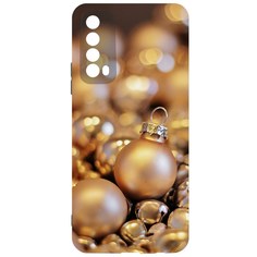 Чехол-накладка Krutoff Софт Кейс Золотые игрушки для Huawei P Smart (2021) черный