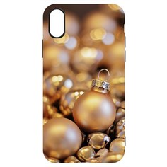 Чехол-накладка Krutoff Софт Кейс Золотые игрушки для iPhone X черный