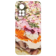 Чехол-накладка Krutoff Софт Кейс Сельдь под шубой для Xiaomi Mi 10T черный