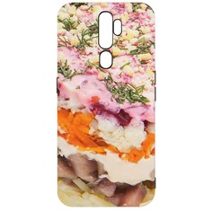 Чехол-накладка Krutoff Софт Кейс Сельдь под шубой для Oppo A5 (2020) черный