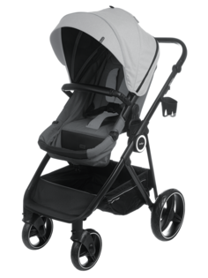 Коляска трансформер SHUTTLE универсальная, светло серый-темно серый Indigo