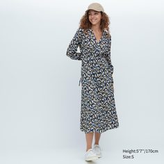 Платье женское UNIQLO 458108COL67 синее 2XS (доставка из-за рубежа)