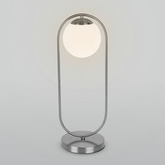 Настольная лампа Eurosvet Ringo 01138/1 хром с белым стеклянным плафоном E27