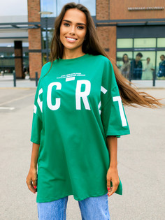 Футболка женская Little Secret 021064 зеленая oversize