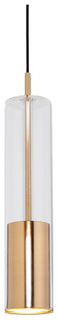 Подвесной светильник Eurosvet Solita 50249/1 латунь с прозрачным стеклянным плафоном GU10