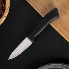 Нож керамический Доляна «Тень», лезвие 7,5 см, цвет чёрный