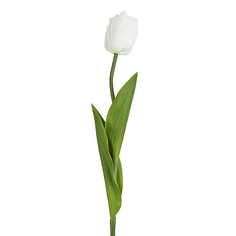 Цветок искусственный на ножке Тюльпан белый Gloria Garden 67 см 9180078