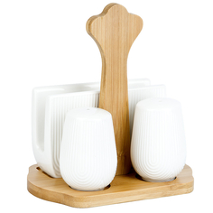 Набор для специй с салфетницей на подставке Naturel Nouvelle 15,5х11х17 см 2630301