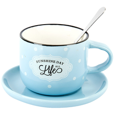 Чайная пара с ложкой Sunshine day Nouvelle 180 мл 1760185-6