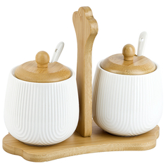 Банки для для сыпучих продуктов на подставке Nouvelle Naturel 350 мл 2630299