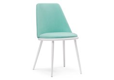 Стул на металлокаркасе Woodville Алдис катания лагун/белый матовый