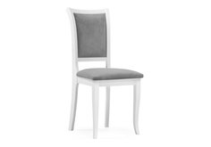 Деревянный стул Woodville Корнелл серый велюр/белый