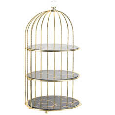 Блюдо трехъярусное Черный мрамор Nouvelle 21,5х21,5х44 см 1180060