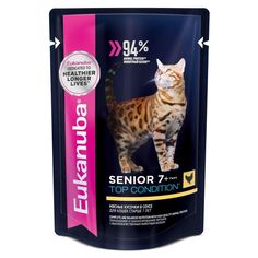 Eukanuba влажный корм для пожилых кошек всех пород, курица в соусе (24шт в уп) 85 гр