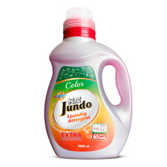 Гель для стирки цветного белья Jundo Color концентрированный с коллагеном 65 стирок 1 л