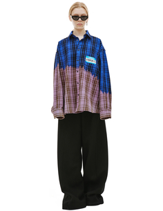 Клетчатая рубашка My name is с градиентом Vetements
