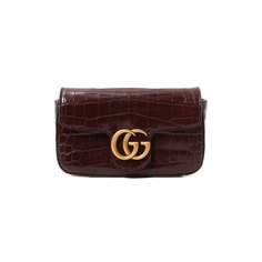 Сумка GG Marmont из кожи аллигатора Gucci