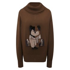 Шерстяной свитер с меховой отделкой Color Temperature