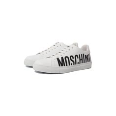 Кожаные кеды Moschino