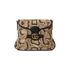 Сумка Double G из кожи питона Gucci